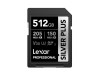 LEXAR SDcard 512GB SILVER PLUS SDXC UHS-I 512GB W 150MB/s R 205MB/s LSDSIPL512G-BNNNG